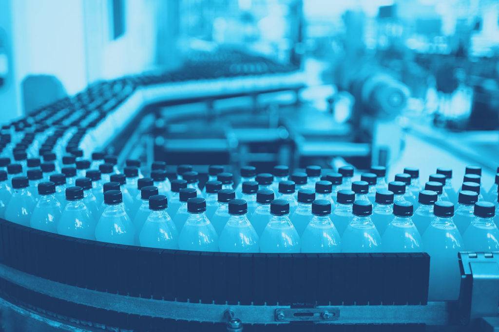 soft drink processing blue tint