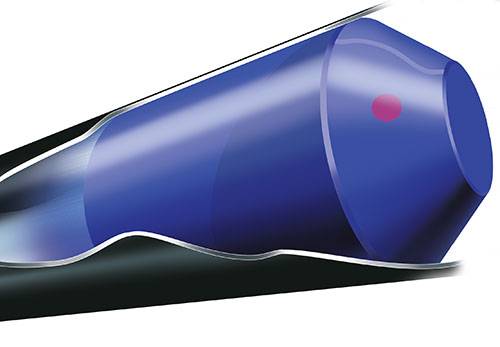 HPS pig propelling through pipe
