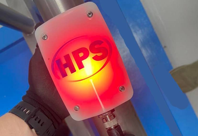 AccuTect-P portable pig detector illuminating red